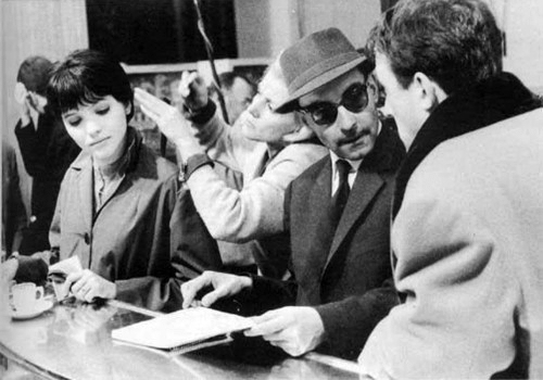 Godard and Karina on Vivre Sa Vie